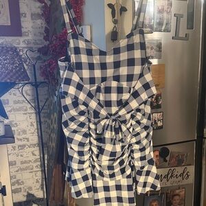 Checkered bathing suit one peace